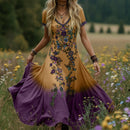 Vestido Elegante e Artístico Vintage