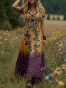 Vestido Elegante e Artístico Vintage