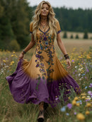 Vestido Elegante e Artístico Vintage