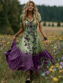 Vestido Elegante e Artístico Vintage